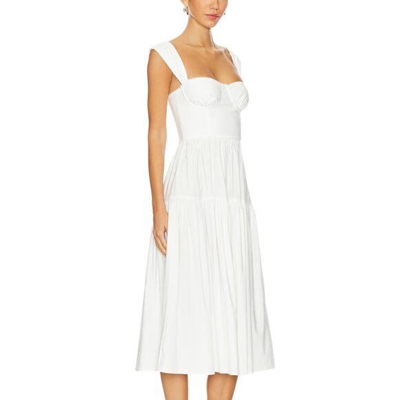 NWT We Wore What Corset Midi Dress, White, Size 4 ($158 Retail) - Picture 3 of 6